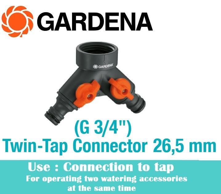 Gardena Twin Tap Connector 26.5 mm (G 3/4")