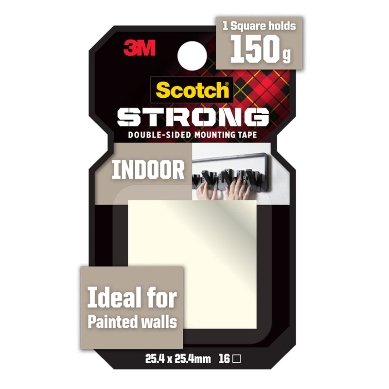 3M Scotch Indoor Double Sided Mounting Squares 25.4 mm x 25.4 mm