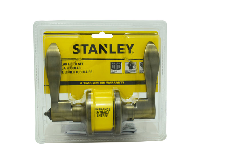 Stanley Bangkok Tubular Lever Entrance Backset 60/70mm (Satin Nickel/ Antique Brass finishing)