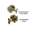 Stanley Deadbolt Single Cylinder Backset 60/70mm (Satin Stainless Steel/ Antique Brass finishing)