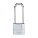 Stanley Solid Brass Long Shackle Chrome Coated Padlock 30mm/ 40mm/ 50mm