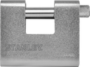 Stanley Solid Brass Rectangular Padlock With Hardened Steel Case 80mm/ 90mm