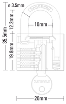 Stanley Solid Brass Standard Shackle Padlock 20mm/ 25mm/ 30mm/ 40mm/ 50mm/ 60mm/70mm