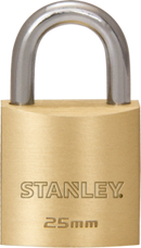 Stanley Solid Brass Standard Shackle Padlock 20mm/ 25mm/ 30mm/ 40mm/ 50mm/ 60mm/70mm
