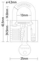 Stanley Solid Brass Standard Shackle Padlock 20mm/ 25mm/ 30mm/ 40mm/ 50mm/ 60mm/70mm