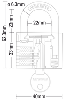 Stanley Solid Brass Standard Shackle Padlock 20mm/ 25mm/ 30mm/ 40mm/ 50mm/ 60mm/70mm