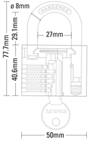 Stanley Solid Brass Standard Shackle Padlock 20mm/ 25mm/ 30mm/ 40mm/ 50mm/ 60mm/70mm