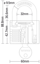 Stanley Solid Brass Standard Shackle Padlock 20mm/ 25mm/ 30mm/ 40mm/ 50mm/ 60mm/70mm