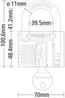 Stanley Solid Brass Standard Shackle Padlock 20mm/ 25mm/ 30mm/ 40mm/ 50mm/ 60mm/70mm
