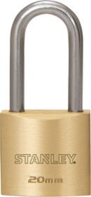 Stanley Solid Brass Long Shackle Padlock 20mm/ 25mm/ 30mm/ 40mm/ 50mm