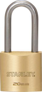 Stanley Solid Brass Long Shackle Padlock 20mm/ 25mm/ 30mm/ 40mm/ 50mm