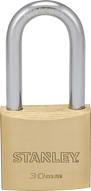Stanley Solid Brass Long Shackle Padlock 20mm/ 25mm/ 30mm/ 40mm/ 50mm