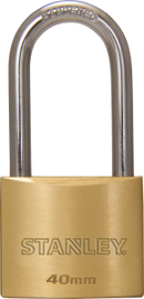 Stanley Solid Brass Long Shackle Padlock 20mm/ 25mm/ 30mm/ 40mm/ 50mm