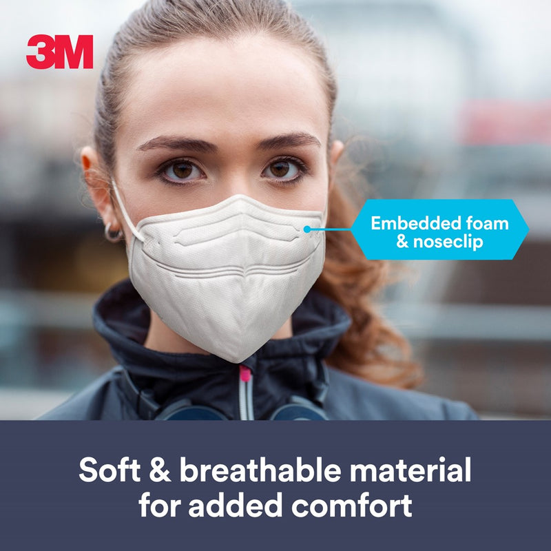 3M KN95 Particulate Respirator 4-Layer Disposable Mask (White) - 1Piece / Pack (Bundle of 20)