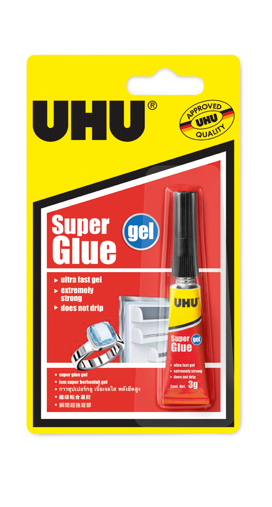 Uhu Super Glue, Gel, 3 gm