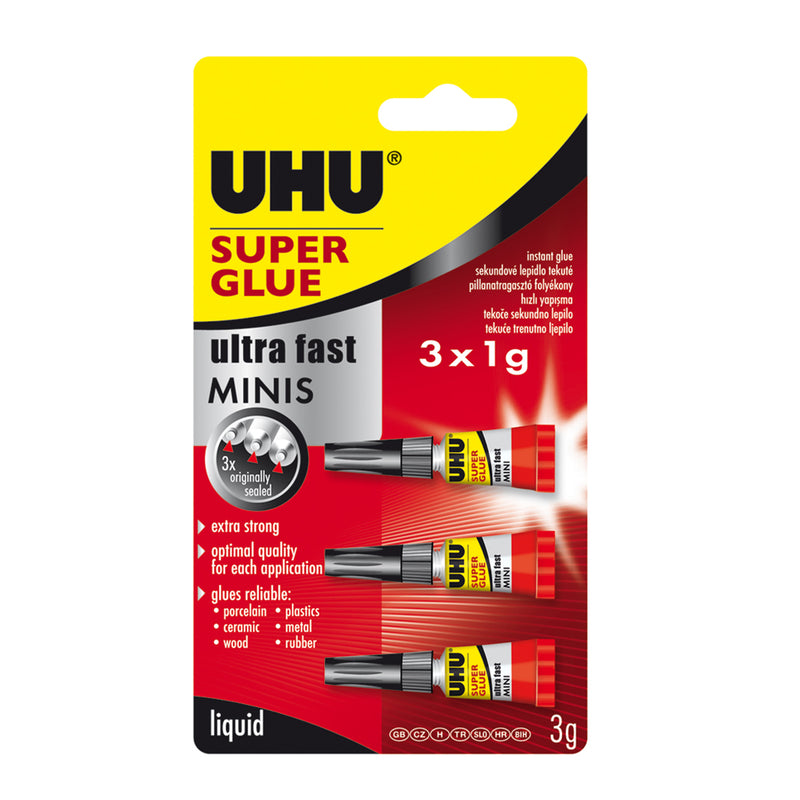 Uhu Super Glue Mini 3 X 1 gm