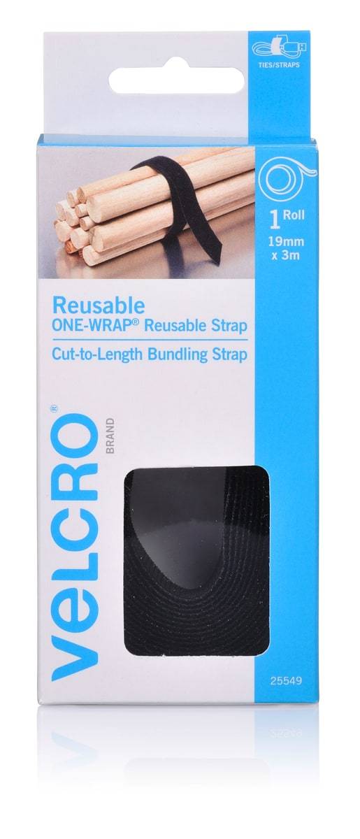 Velcro Brand One-Wrap Re-Usable Strap Cut-to-Length Bundling Strap