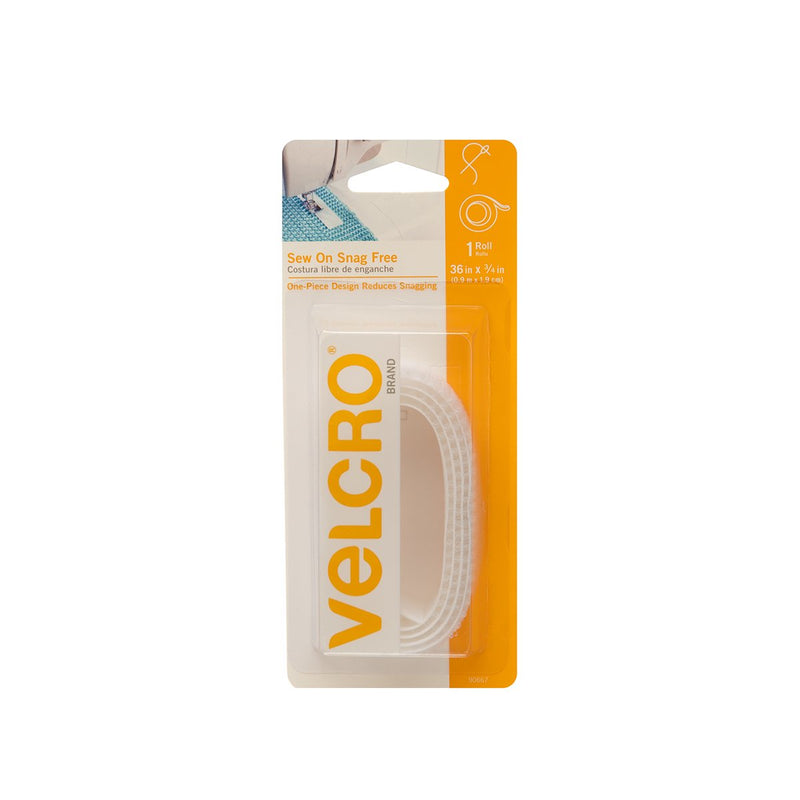 Velcro Brand Sew on Snag Free 1.9 cm X 0.9 Meter White