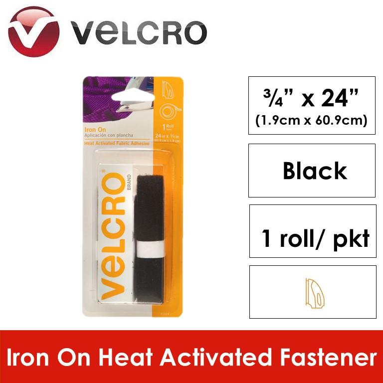 Velcro Brand Iron on Tape 1.9 cm X 60.9 cm  Black
